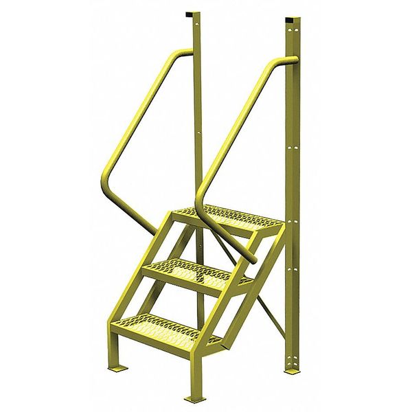 Tri-Arc 82 in Ladder, Steel, 3 Steps, Yellow Powder Coated Finish UCL5003242