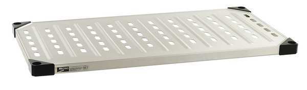 Metro Steel Louvered Shelf, 24 in W x 18 in D x 1 1/2 in H, Silver 1824LG