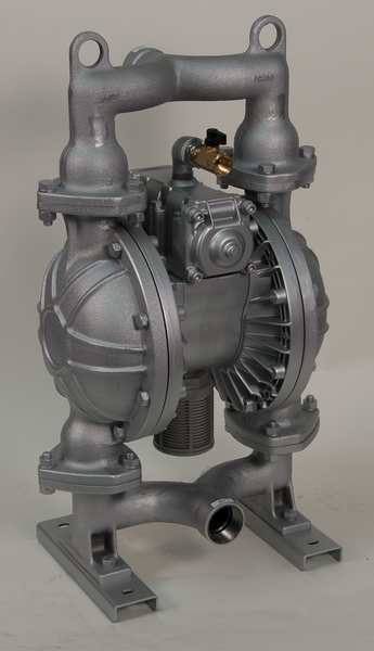 Dayton Double Diaphragm Pump, Cast iron, Air Operated, Santoprene, 164 GPM 22A599
