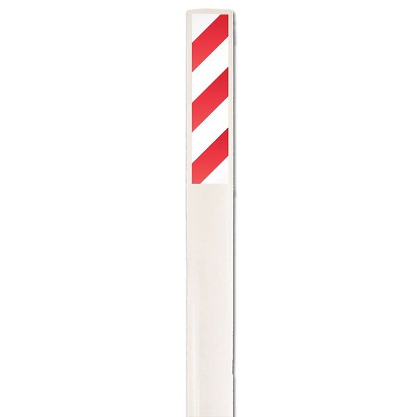 Zoro Select Flexible Marker Stake, Fiberglass, White/Red on White FMK611WTRDWT