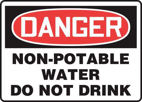 Accuform Danger Sign, Plastic, 10x14 ", English, Width: 14", MCAW125VP MCAW125VP