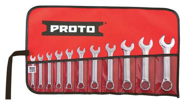 Proto Combo Wrench Set, Short, SAE, 12 Pt, 11 PC J1200ES-11