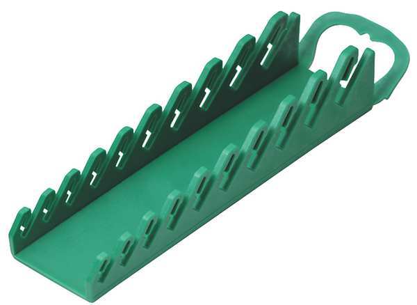 Sk Professional Tools Wrench Rack, 9 Slot, 4-9/10 In. W, Green 1071