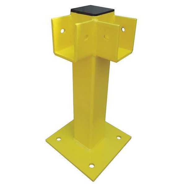 Zoro Select Corner Post, 21 In., Yellow, Steel 22DN05