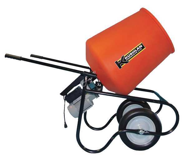 Kushlan Products Wheelbarrow Mixer, 3.5 cu ft, 115V, 3/4HP 350DD
