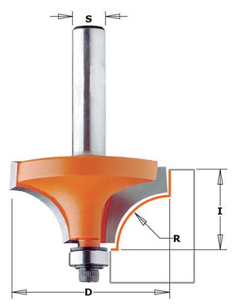 Cmt Beading Router Bit, HW, 1 in 839.254.11