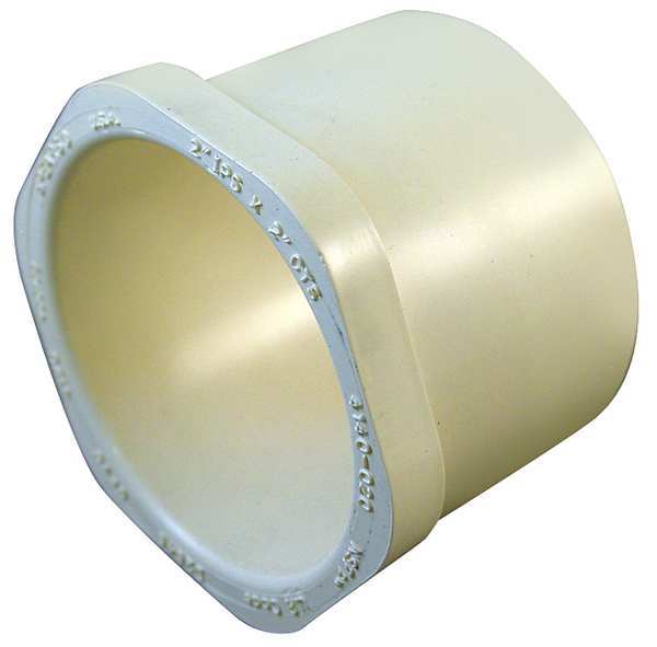 Zoro Select CPVC Transition Bushing, CTS, Schedule SDR-11, 1/2" Pipe Size, IPS x CTS Hub 4140-005