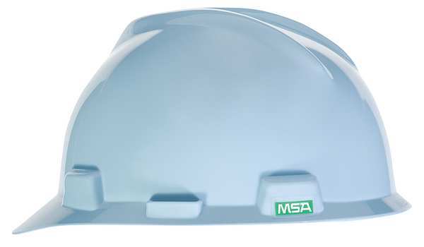 Msa Safety V-Gard Front Brim Hard Hat, Type 1, Class E, Ratchet (4-Point), Egg Blue 495853