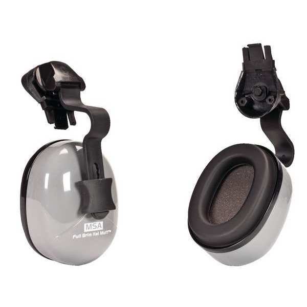 Msa Safety Sound Control SH Hard Hat-Mounted Earmuffs, Dielectric, Passive, NRR 25 dB, Foam, Gray 10129327