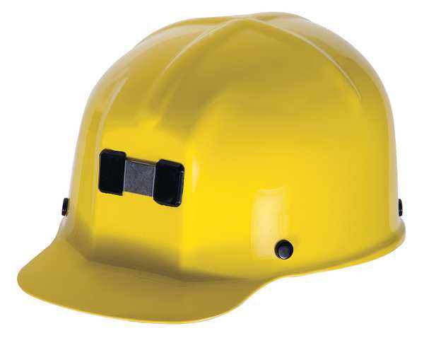 Msa Safety Front Brim Hard Hat, Type 1, Class G, Staz-On, Yellow 91585