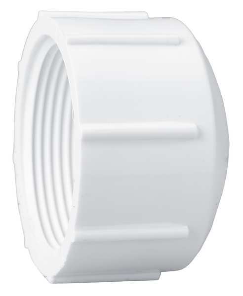 Zoro Select PVC Cap, FNPT, 1-1/2 in Pipe Size 448015