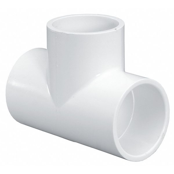 Zoro Select PVC Tee, Socket x Socket x Socket, 1-1/4 in Pipe Size 401012