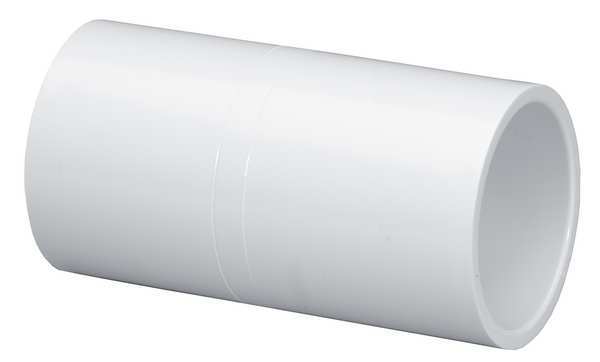 Zoro Select PVC Deep Socket Coupling, Socket x Socket, 4 in Pipe Size 482040