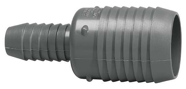 Zoro Select PVC Coupling, Insert, 1 1/2 in x 1 1/4 in Pipe Size 1429212