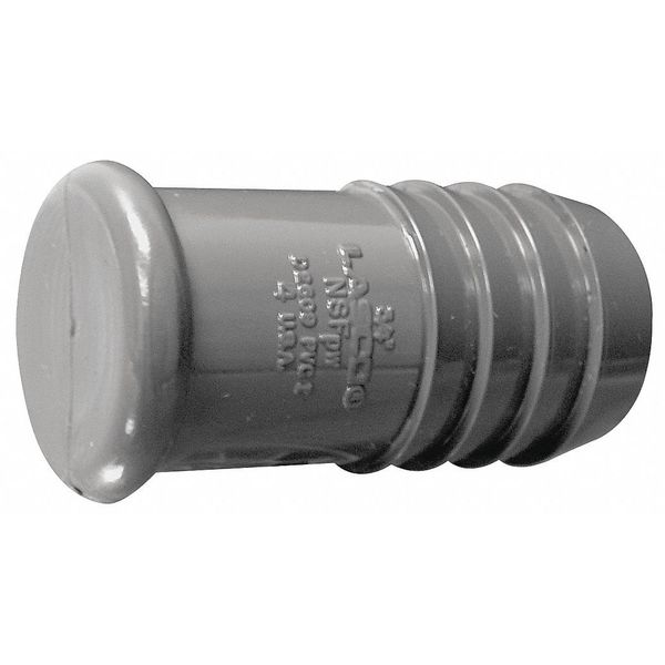 Zoro Select PVC Straight Plug, Insert, 1 in Pipe Size 1449-010