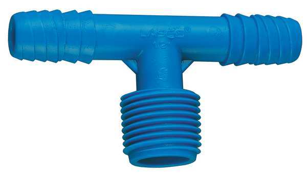 Lasco Fittings Tee, 35/64 x 1/2 In MIPT, Acetyl 3100005