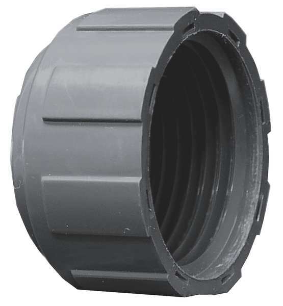 Zoro Select PVC Manifold Cap, MNPT, 1 in Pipe Size 1348010