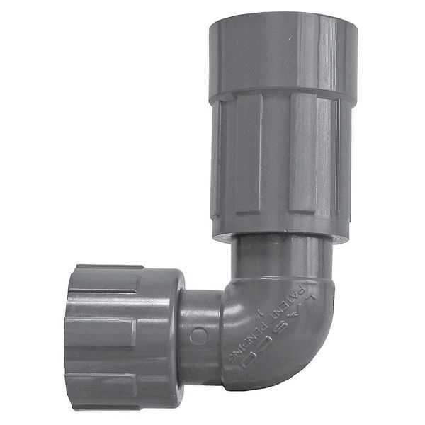 Zoro Select PVC Manifold Elbow, 90 Degrees, FNPT x FNPT, 1 in Pipe Size 1212010