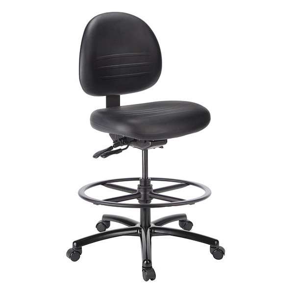 Cramer Polyurethane Task Chair, 21-1/2" to 29", No Arms, Black TPMM4-252-2