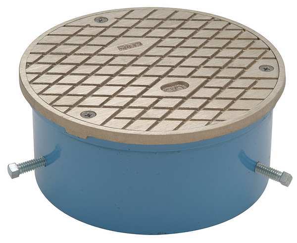 Zurn Body: Cast Iron; Top: Nickel Scoriated, Mill Finish, Finished Floor Access Housing CO2521-3