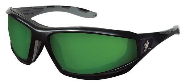 Mcr Safety Safety Glasses, Green Scratch-Resistant RP2120