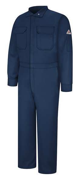 Vf Imagewear Flame Resistant Coverall, Navy, Cotton/Nylon, 58 CLB2NV RG 58