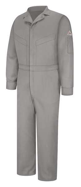 Vf Imagewear Flame Resistant Coverall, Gray, Cotton/Nylon, 54 CLD4GY LN 54