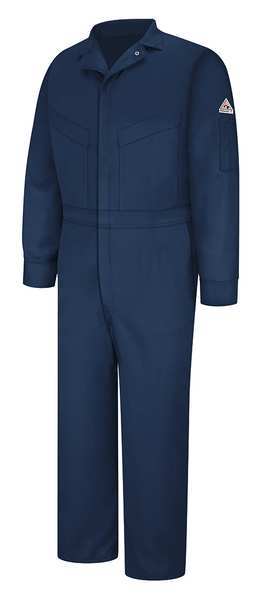 Vf Imagewear Flame Resistant Coverall, Navy, Cotton/Nylon, 58 CLD4NV LN 58