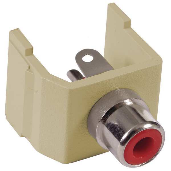 Hubbell Premise Wiring Connector, RCA, Duplex, Ivory SFRCREI