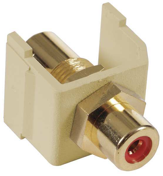 Hubbell Premise Wiring Inline Coupler, RCA, Duplex, Ivory SFRCRFFEI