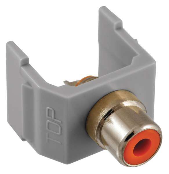 Hubbell Premise Wiring Connector, RCA, Duplex, Gray SFRCORGY