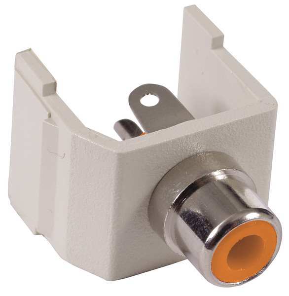 Hubbell Premise Wiring Inline Coupler, RCA, Duplex, Light Almond SFRCOROW