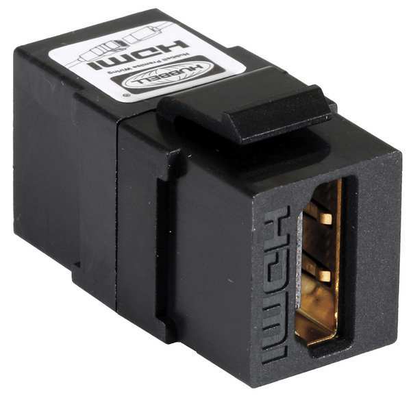 Hubbell Premise Wiring Snap Fit Connector, Black, Keystone SFHC14BK