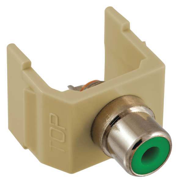 Hubbell Premise Wiring Connector, RCA, Duplex, Ivory SFRCGNEI