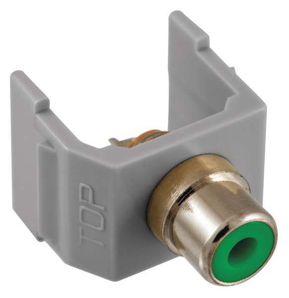 Hubbell Premise Wiring Connector, RCA, Duplex, Gray SFRCGNGY