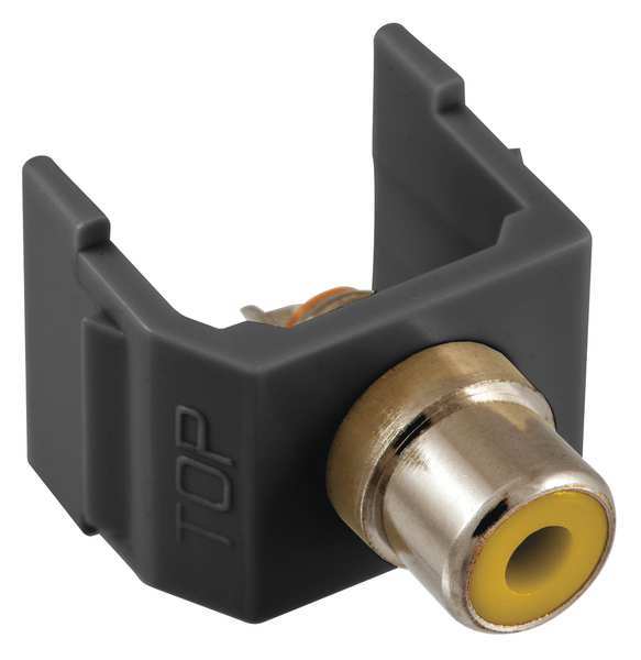 Hubbell Premise Wiring Connector, RCA, Duplex, Black SFRCYBK