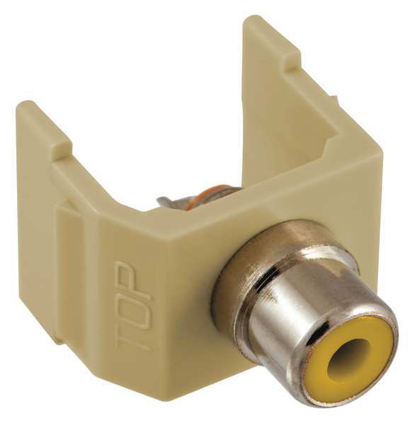 Hubbell Premise Wiring Connector, RCA, Duplex, Ivory SFRCYEI