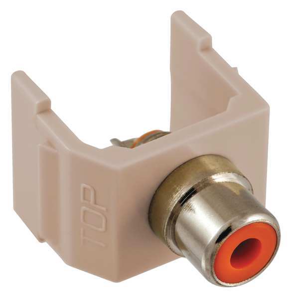 Hubbell Premise Wiring Inline Coupler, RCA, Duplex, Almond SFRCORAL