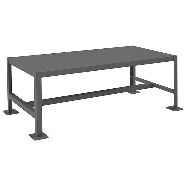 Durham Mfg Fixed Work Table, Steel, 48" W, 24" D MT244818-2K195