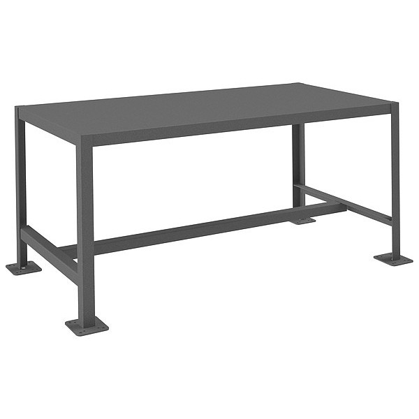Durham Mfg Fixed Work Table, Steel, 48" W, 24" D MT244824-2K195