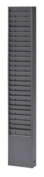 Buddy Products Time Card Rack, 30-1/8x5x2in, Gray 0800-1