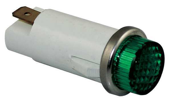 Dayton Raised Indicator Light, Green, 120V 22NY51