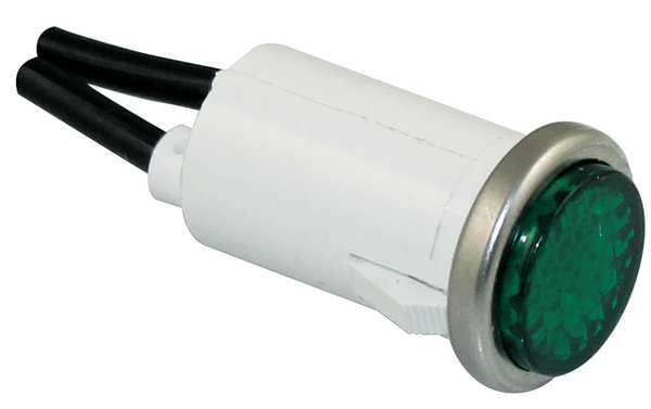 Dayton Flush Indicator Light, Green, 120V 22NY52