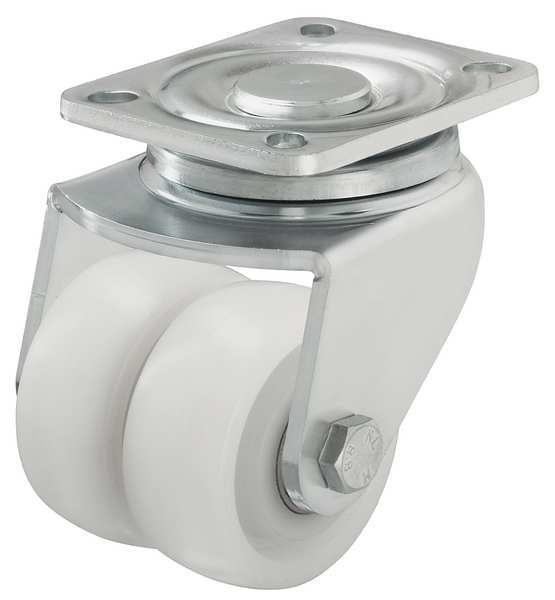 Zoro Select Dual Wheel Caster, Swivel, Nylon, 3 in., 1320 lb LHD-SPO 75K