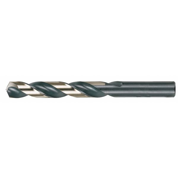Cle-Line Jobber Length Drill Bit, Drill Bit Size 5/16 in, Drill Bit Point Angle 135 Degrees, Black & Gold C18016