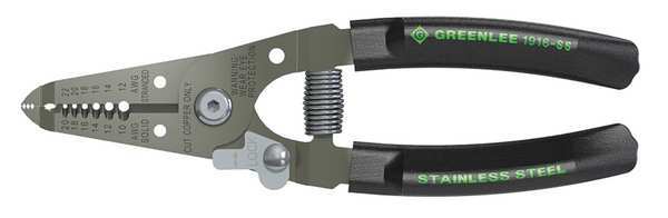 Greenlee 6 in Wire Stripper Solid: 10 to 20 AWG, Stranded: 12 to 22 AWG 1916-SS