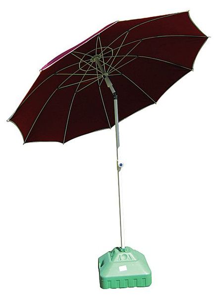 Zoro Select Welding Umbrella, 6.6 ft. W, 7 ft, Red 22RP03