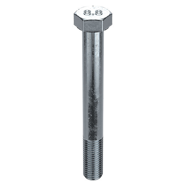 Zoro Select Class 8.8, M24-3.00 Hex Head Cap Screw, Zinc Plated Steel, 160 mm L, 5 PK M01200.240.0160