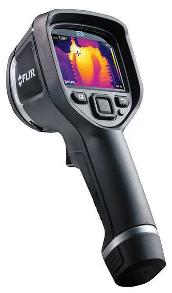 Flir Infrared Camera, 60 mK, -4 Degrees  to 482 Degrees F, Auto Focus FLIR E8