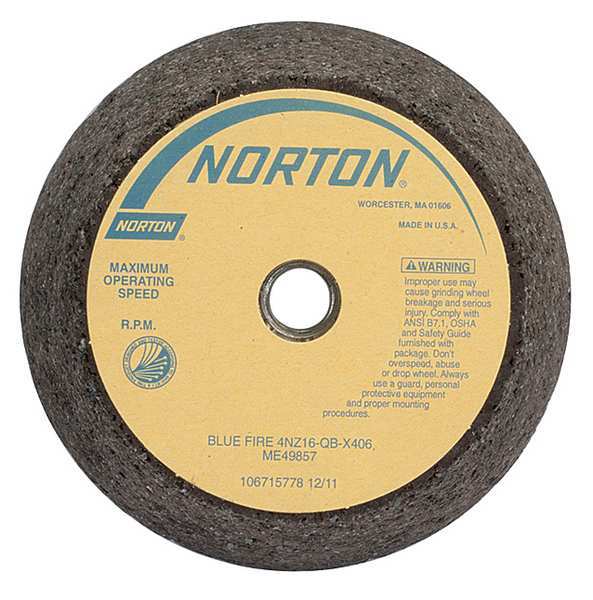 Norton Abrasives Flaring Cup Wheel, 6x4-3/4x2 In, 5/8-11 66253198584